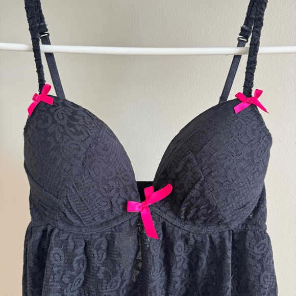 La Senza Black Lace Babydoll - Picture 2 of 7